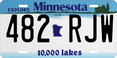 MN license plate 482RJW