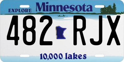 MN license plate 482RJX