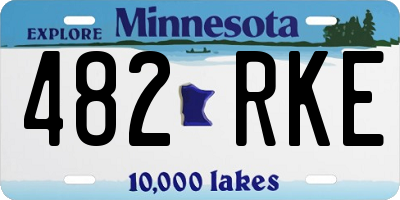 MN license plate 482RKE