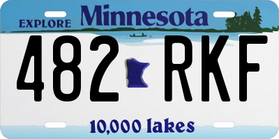 MN license plate 482RKF