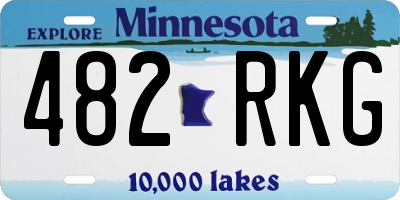 MN license plate 482RKG