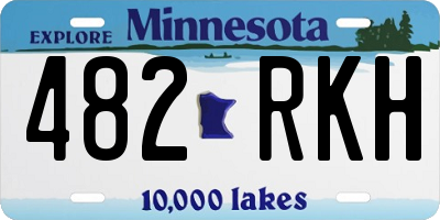 MN license plate 482RKH