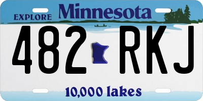 MN license plate 482RKJ