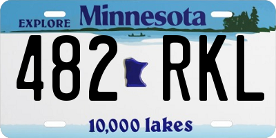 MN license plate 482RKL