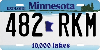 MN license plate 482RKM