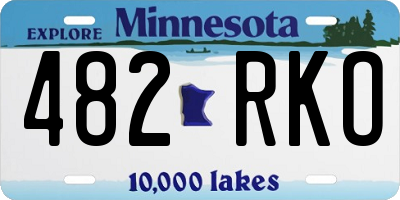 MN license plate 482RKO