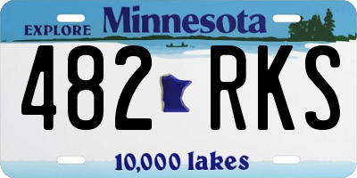 MN license plate 482RKS