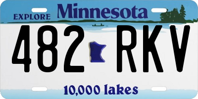 MN license plate 482RKV