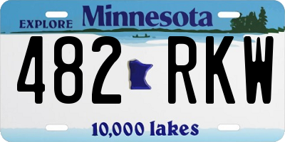 MN license plate 482RKW
