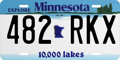 MN license plate 482RKX
