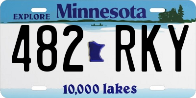 MN license plate 482RKY