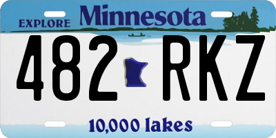 MN license plate 482RKZ