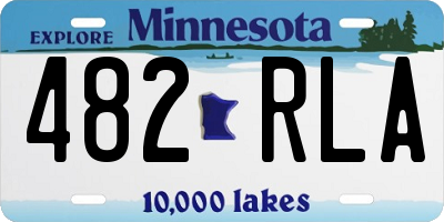 MN license plate 482RLA