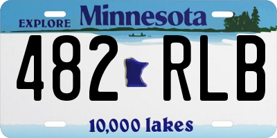 MN license plate 482RLB