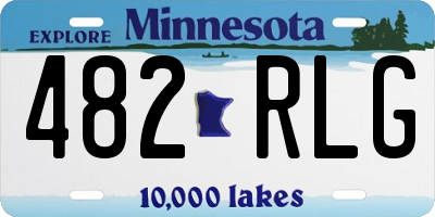 MN license plate 482RLG