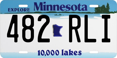 MN license plate 482RLI