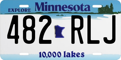 MN license plate 482RLJ