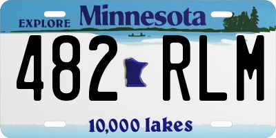 MN license plate 482RLM