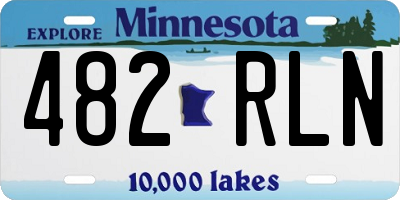 MN license plate 482RLN