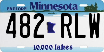 MN license plate 482RLW