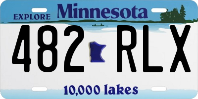 MN license plate 482RLX