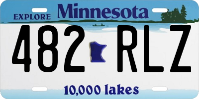 MN license plate 482RLZ