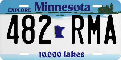 MN license plate 482RMA