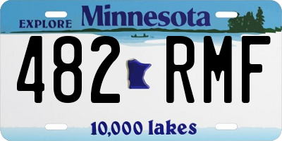 MN license plate 482RMF