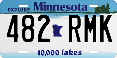 MN license plate 482RMK