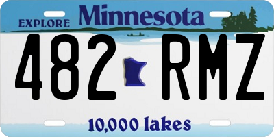MN license plate 482RMZ