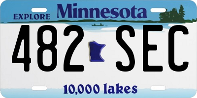 MN license plate 482SEC