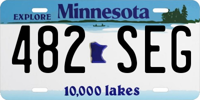 MN license plate 482SEG