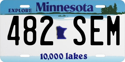 MN license plate 482SEM