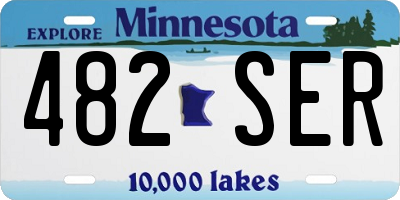 MN license plate 482SER