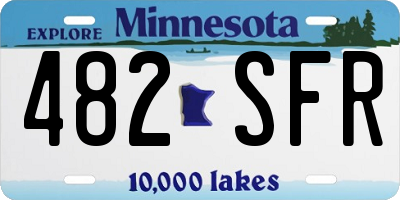 MN license plate 482SFR