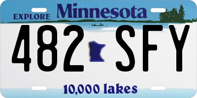 MN license plate 482SFY
