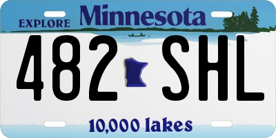 MN license plate 482SHL