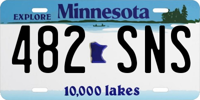 MN license plate 482SNS