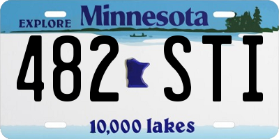 MN license plate 482STI