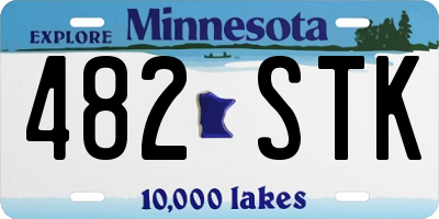 MN license plate 482STK