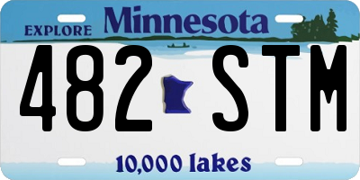 MN license plate 482STM