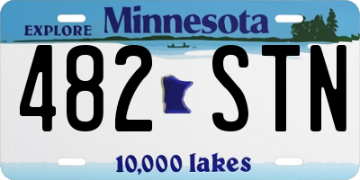 MN license plate 482STN