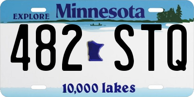 MN license plate 482STQ
