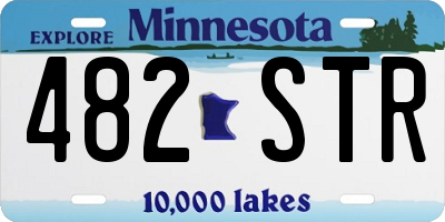 MN license plate 482STR