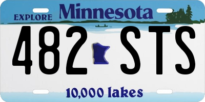 MN license plate 482STS