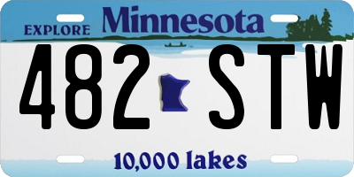 MN license plate 482STW