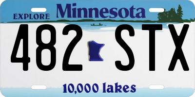 MN license plate 482STX