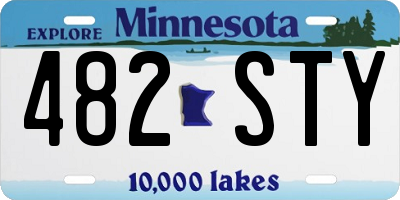 MN license plate 482STY
