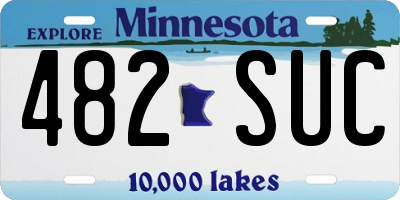 MN license plate 482SUC