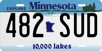 MN license plate 482SUD